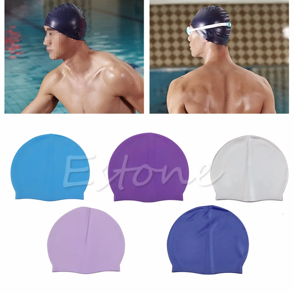 

New High Quality Protable Adult Sports Silicone Swim Cap Flexible Durable Elasticity Swimming Hat Free Shipping