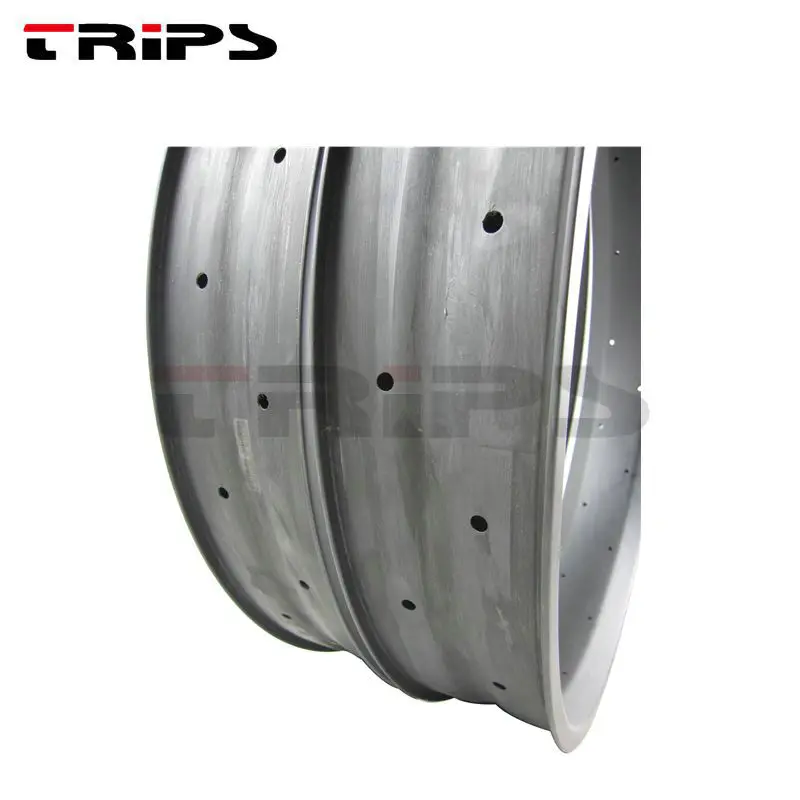 Flash Deal TRIPS 100mm width carbon fat bike rims 26er fat snow rim double layer fatbike hookless 26" Snow Bike Fatbike Carbon Wheels Rim 7