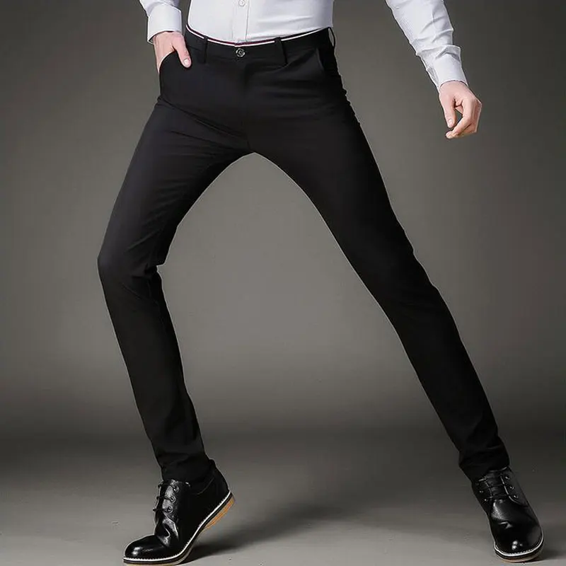 Earoomze Fashion 2018 Spring Mens Dress Suits Pants Korean Slim Fit 