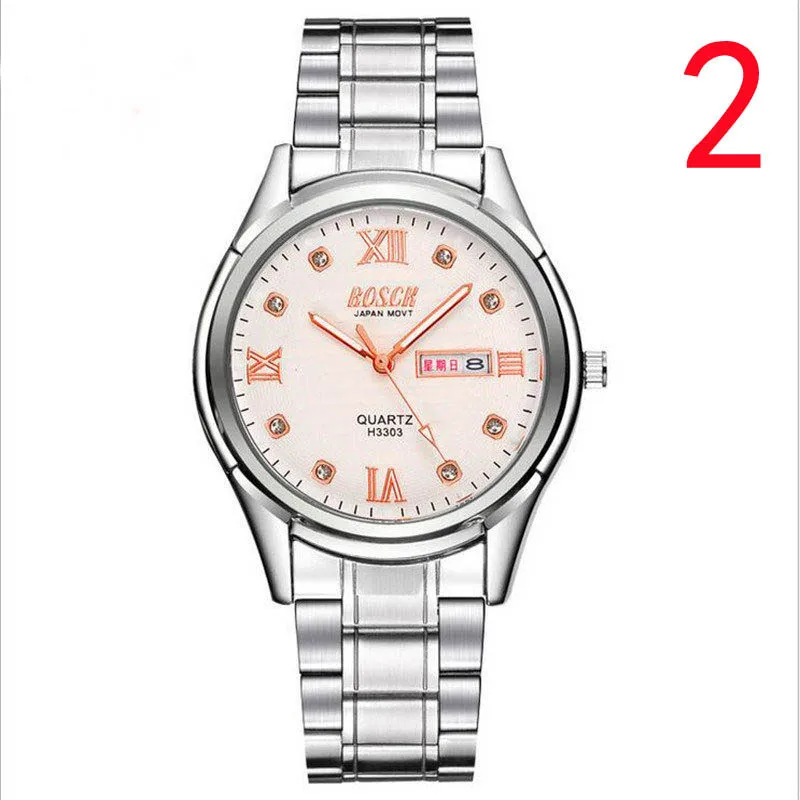 

Watch men's steel with luminous black trend waterproof 2019 new men's watch on time 25#