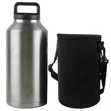 Behogar 64OZ Winter Home Outdoor Thermal Insulation Bottle Sleeve Washable Bottle Carrier Case for Biking Hiking Picnic Camping