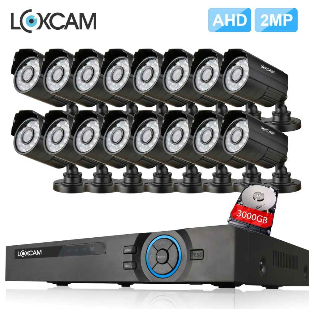 CCTV 16channel hdmi 1080p recording dvr 16pcs CVI 2.0Mp 1080p video
