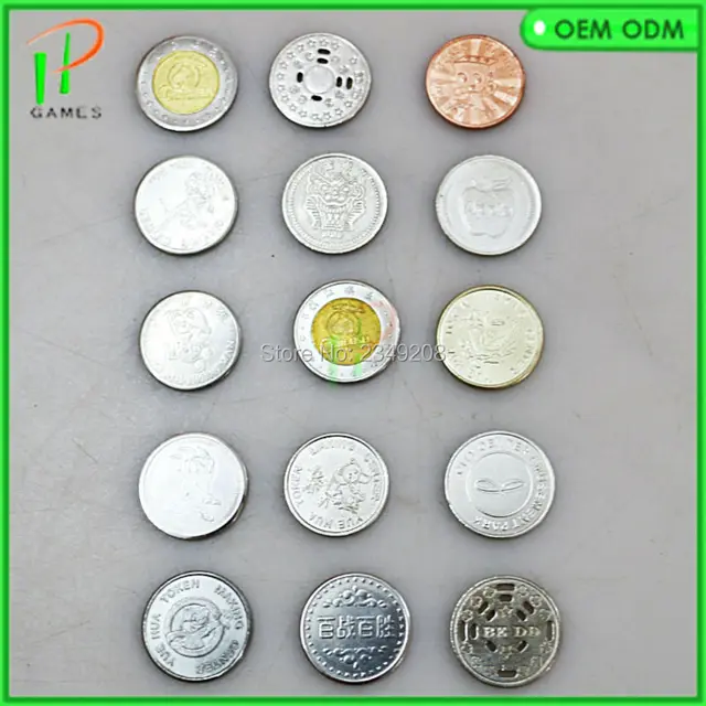 US $256 0 |5000 pcs Game coin token arcade stainless steel token acceptor game machine token Russian game coins Can be customized design-in Coin