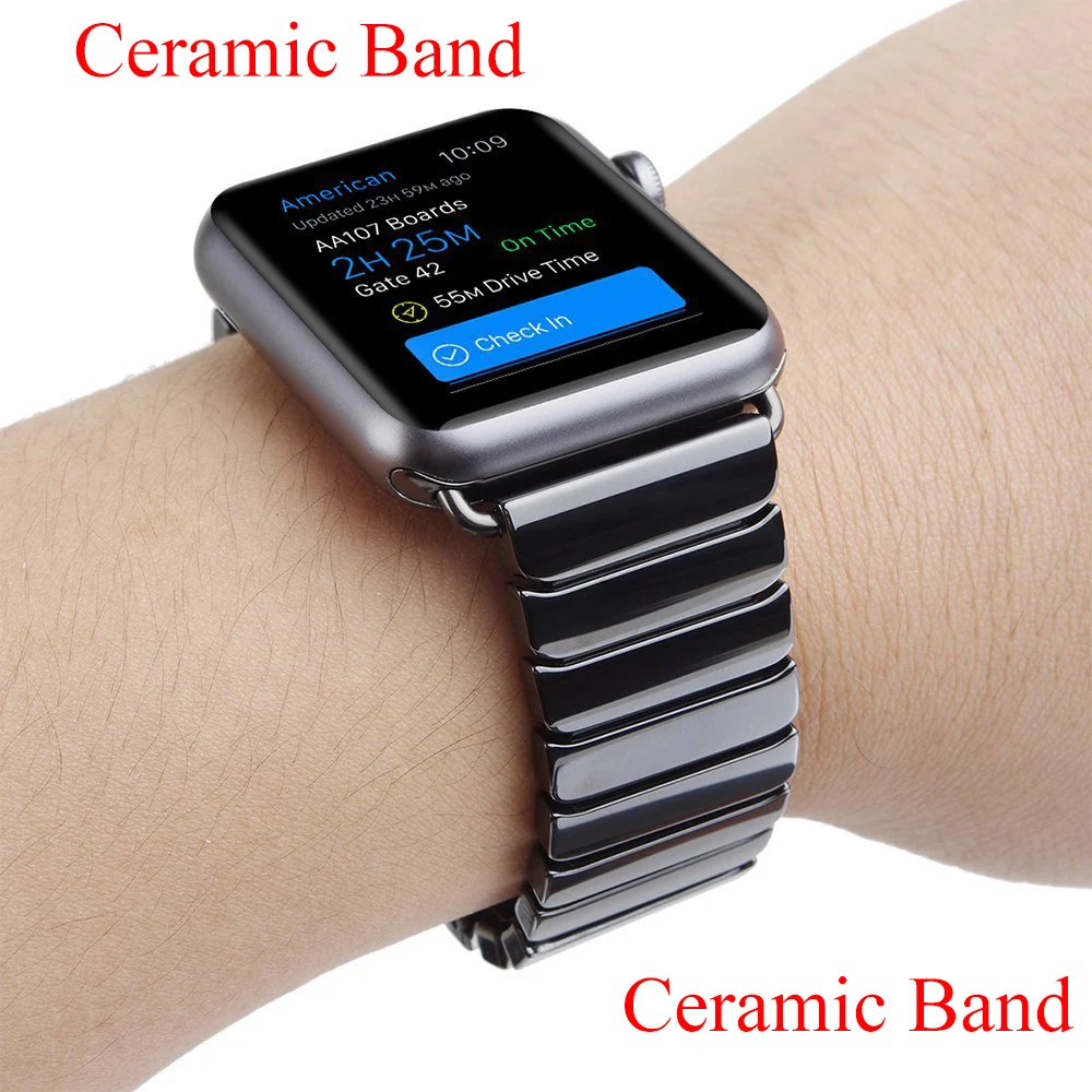 Ceramic Watch Bands For Apple Watch Bands 38MM 42MM Creamic Link Bracelet Bands For Apple Watch