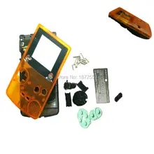 Новое поступление, смешанный цвет корпуса, оболочка для GBC, оранжевый-черный, мариокатон, объектив для Nintendo dogameboy, цветной GBC с винтами, кнопки