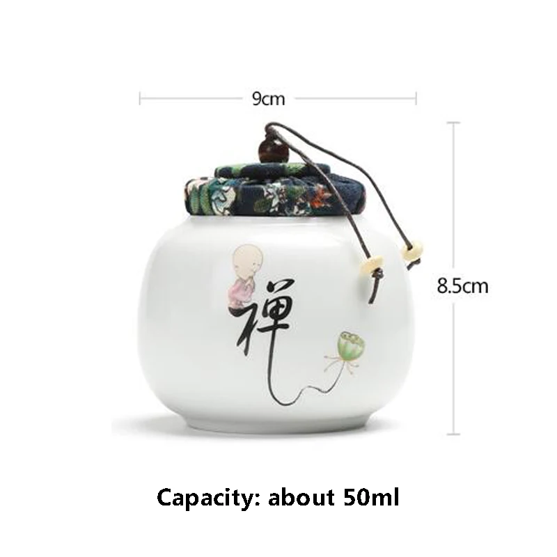 Высококачественный белый керамический банка для чая Мини портативный маленький зеленый цитрусовый Pu-erh красный для листьев зеленого чая упаковка резервуар для хранения