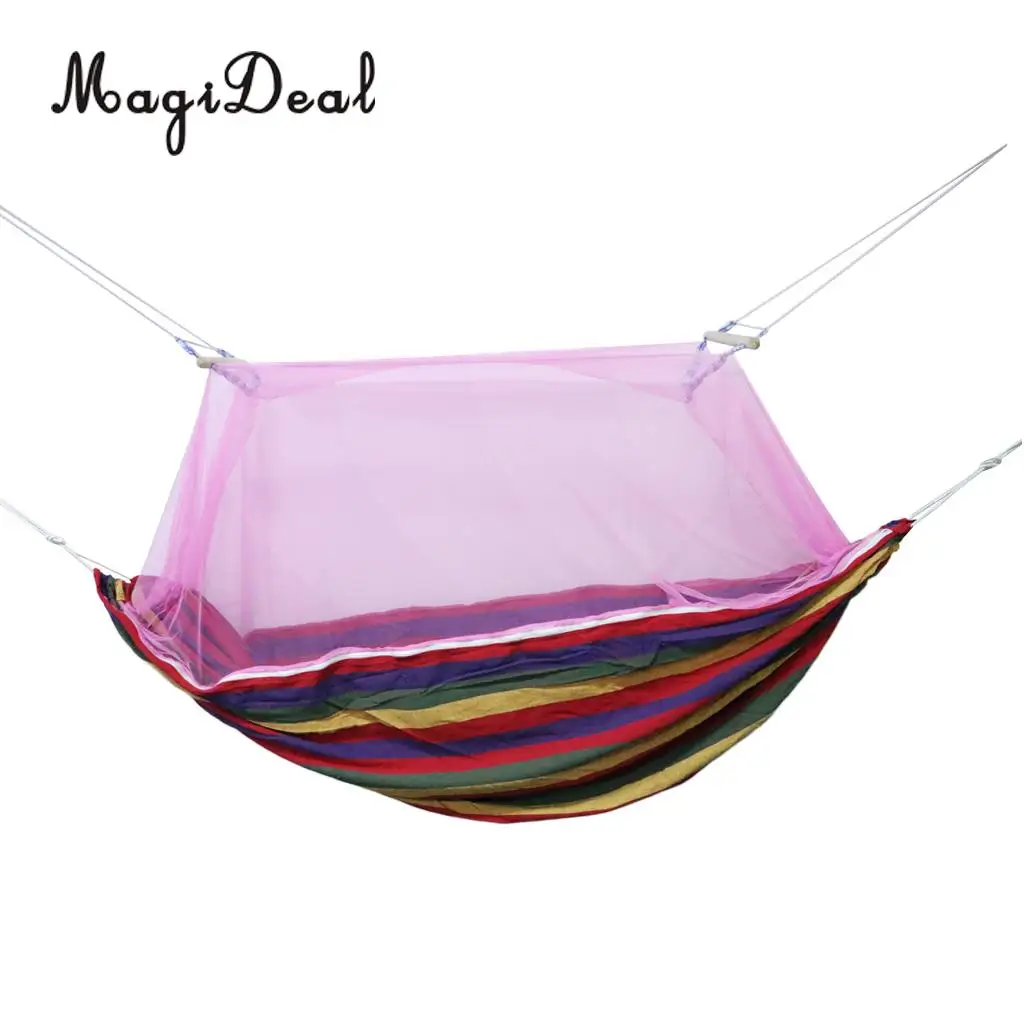 MagiDeal Mosquito Net Outdoor Camping Sleeping Swing Hammock Hanging Bed Outdoor Camping Sleeping Swing Hammock
