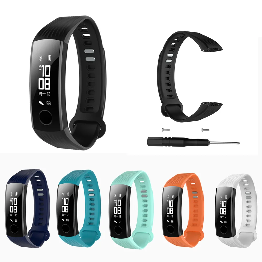 Ремешок силиконовый для смарт часов Honor Band 3 спортивный сменный Браслет Huawei