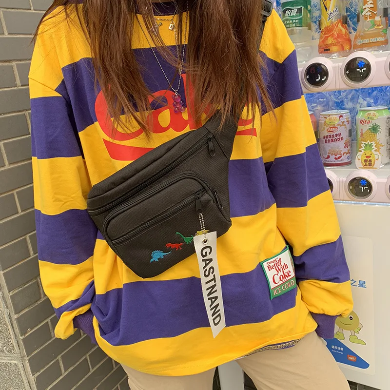 Модная сумка Harajuku Jude, модная женская нагрудная сумка, Повседневная сумка с вышивкой через плечо, брендовая поясная сумка в стиле хип-хоп