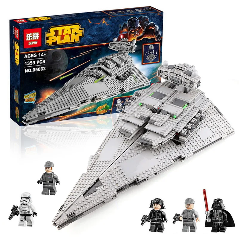 

Lepin 05062 StarWars The Imperial Super Star Destroyer Building Set Blocks DIY Bricks Compatible with lego 75055 Kids toys Gifts