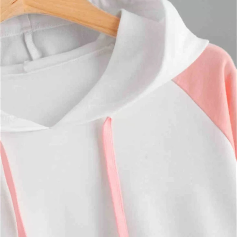  Marcus and Martinus Crop Top Hoodie Women Casual Long Sleeve Short Sweatshirt Spring Autumn Fashion