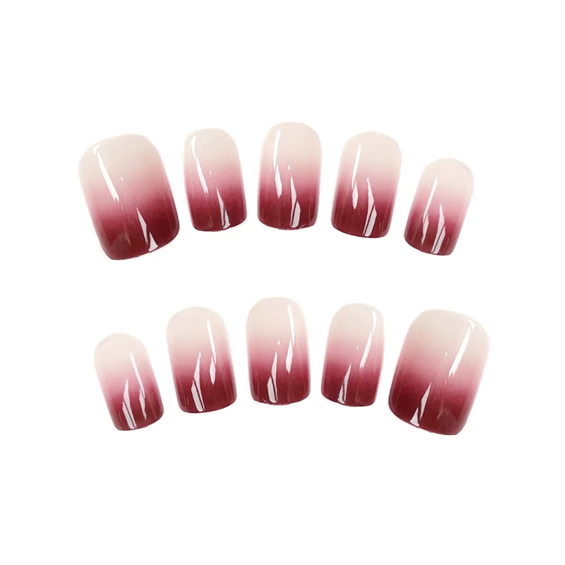 

24 Piece Boxed Gradient Long Fake Nails Finished Nail Patch 666