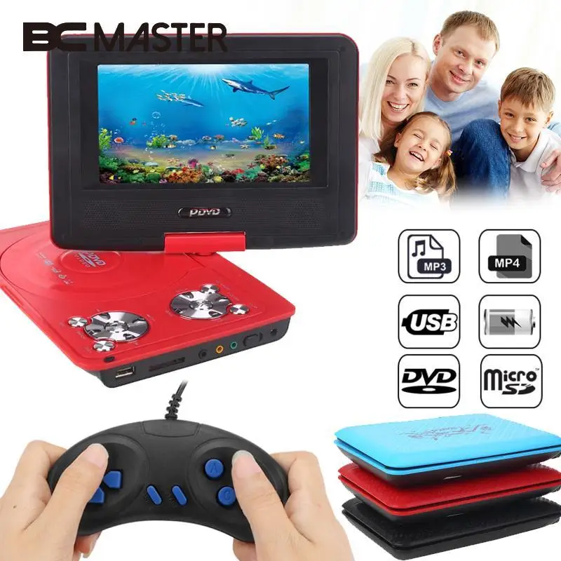 

7.8 Inch DVD Game Player Digital Multimedia Player 270 Degree Swivel Screen VCD CD MP3 DVD TV USB SD Card Player Gamepad