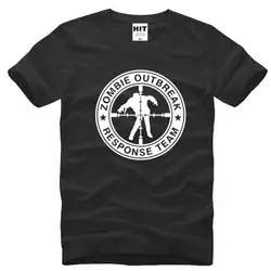 Зомби, команда реагирования печатных футболки Для мужчин Летний стиль короткий рукав o-образным вырезом хлопок Для мужчин футболка мужской