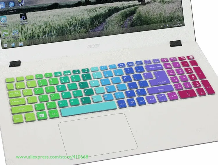 Силиконовый защитный чехол для клавиатуры 15,6 дюймов для acer Aspire e15 5-573G E5-573 E5 573G V3-574 F5-572 TMP257 - Цвет: Rainbow