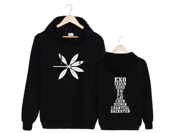 

Casual Hoodies Women EXO Should Support Hooded Streetwear Hoodie Fashion Printed Loose Sweatshirt Women Kawaii Harajuku