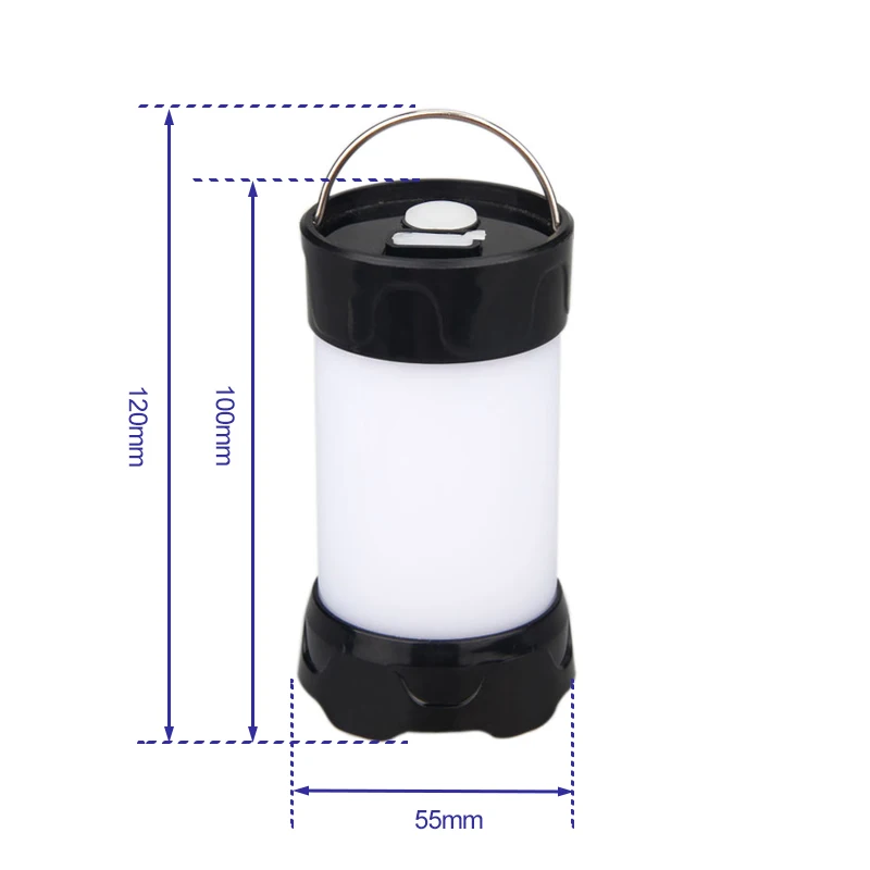 5 Modes LED Portable Lantern Collapsible Tent Lamp Magnetic Flashlight Waterproof Outdoor Camping Fishing Light Use 18650