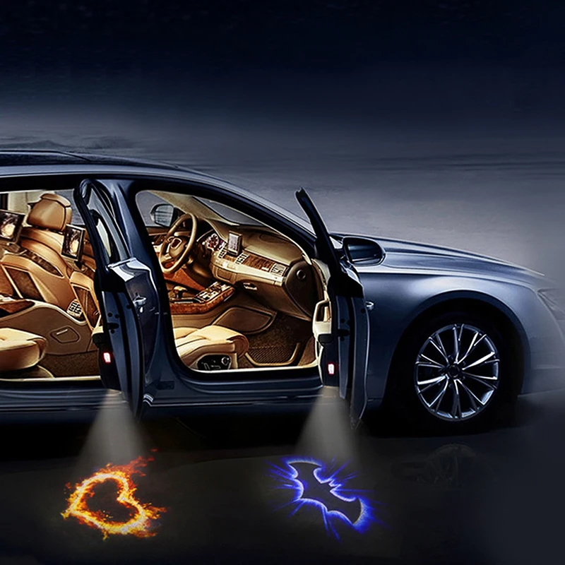 Для Cadillac Автомобильный светодиодный светильник с логотипом украшение теневой
