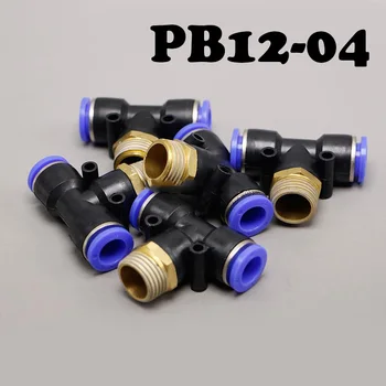 

Free shipping 20Pcs/lotT-Type Equal Pass Pneumatic Fittings tube 12mm thread 1/2" Wholesale PB12-04