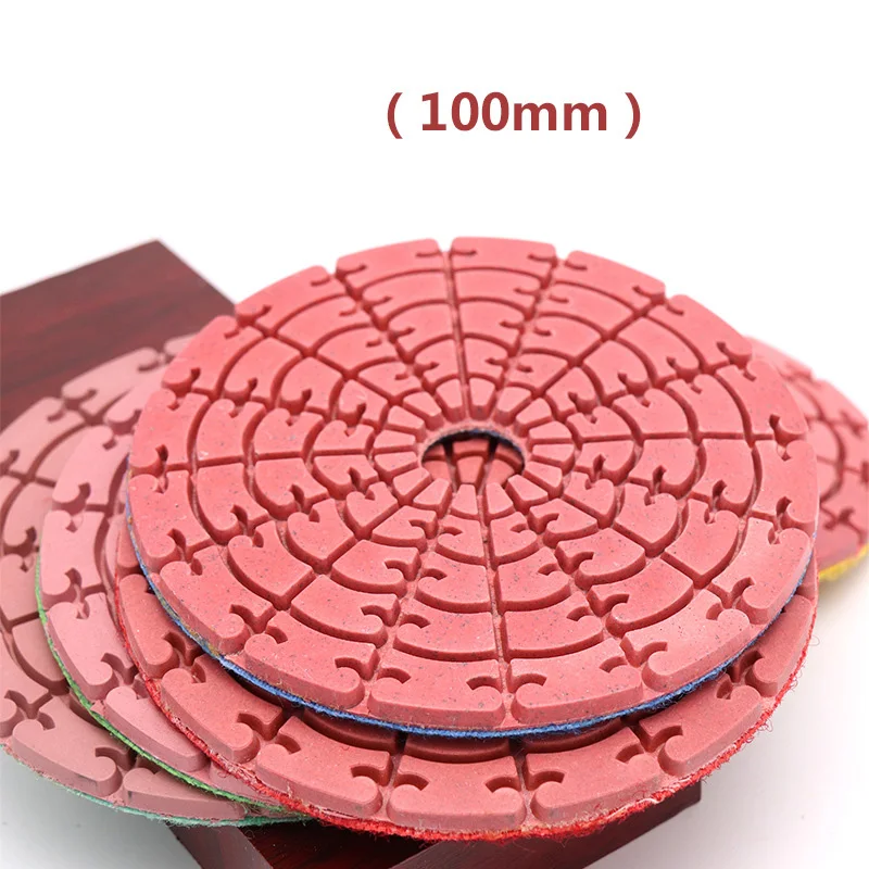 100 мм Алмазный шлифовальный диск сухая полировальная площадка для нефрита мрамора гранита пол камень полированный шлифовальный круг гибкий абразивный коврик