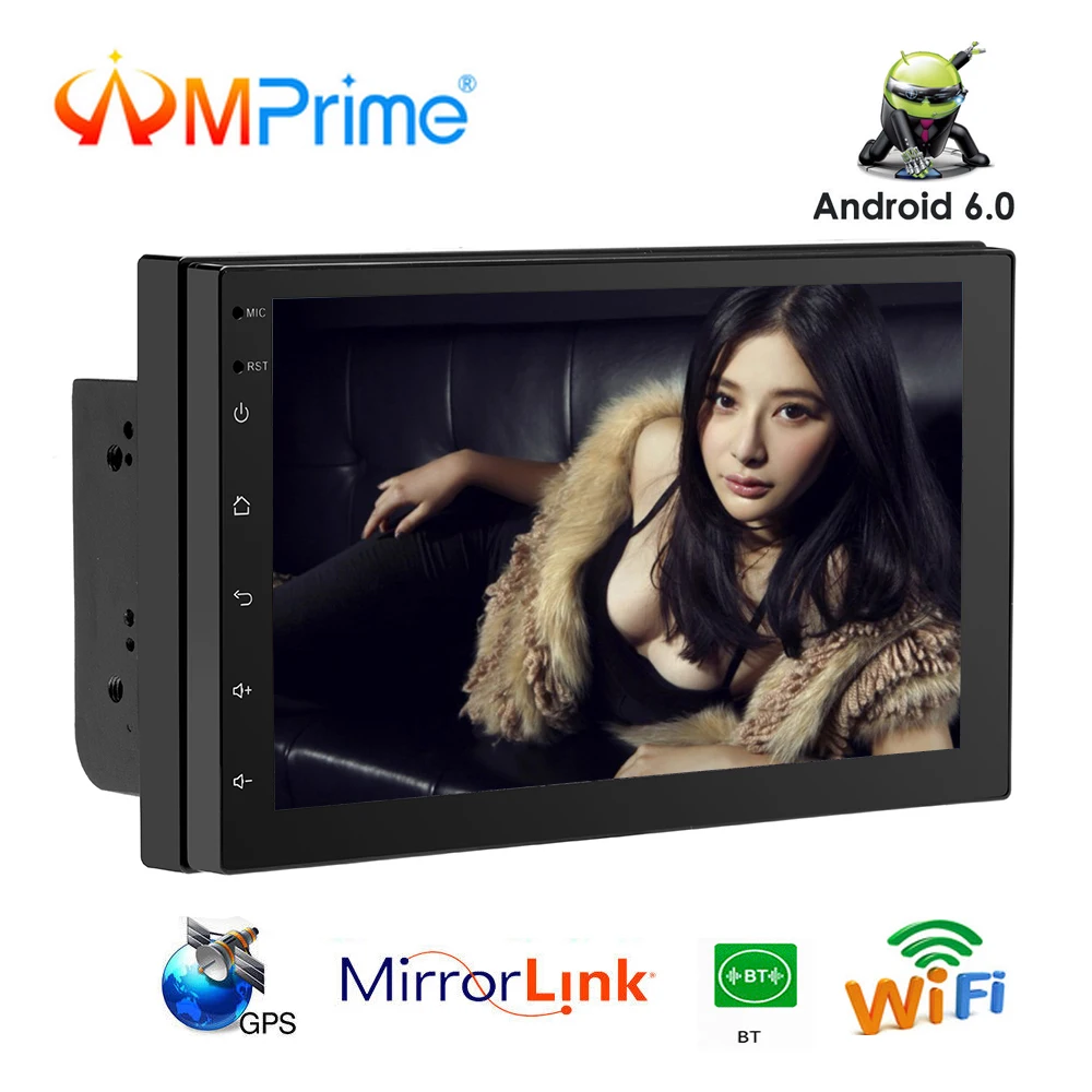 

AMPrime 2 din Android 6.0 Car Radio 7'' 4G GPS Navigation Mirrorlink MP5 Multimedia Player WIFI Bluetooth FM Auto ISO/USB Radio