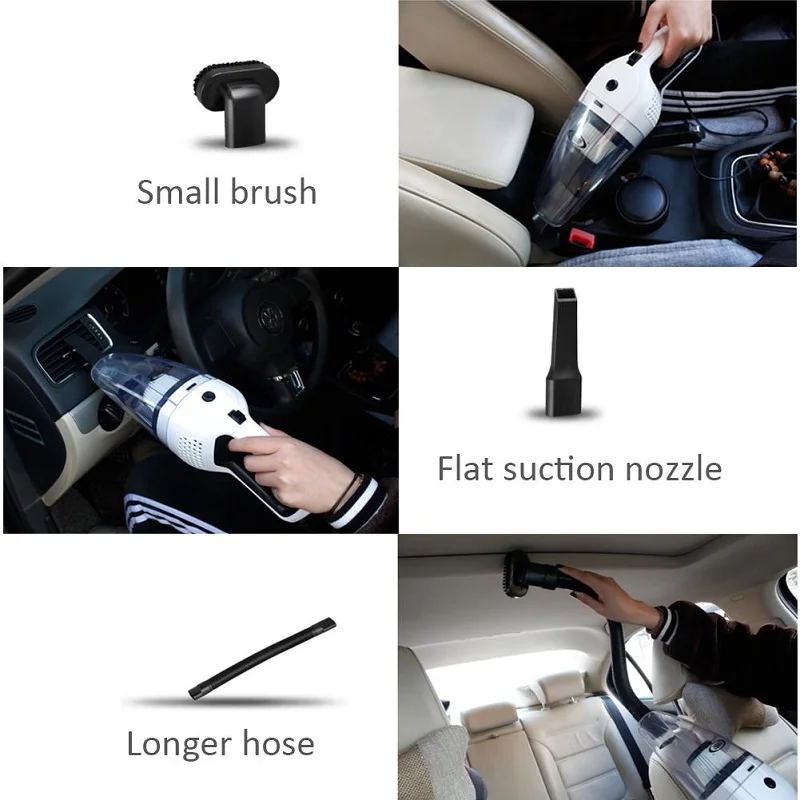 Портативный Проводной пылесос 12V Power ful Auto Cleaning Tools моющий с кабелем 4 5 м для