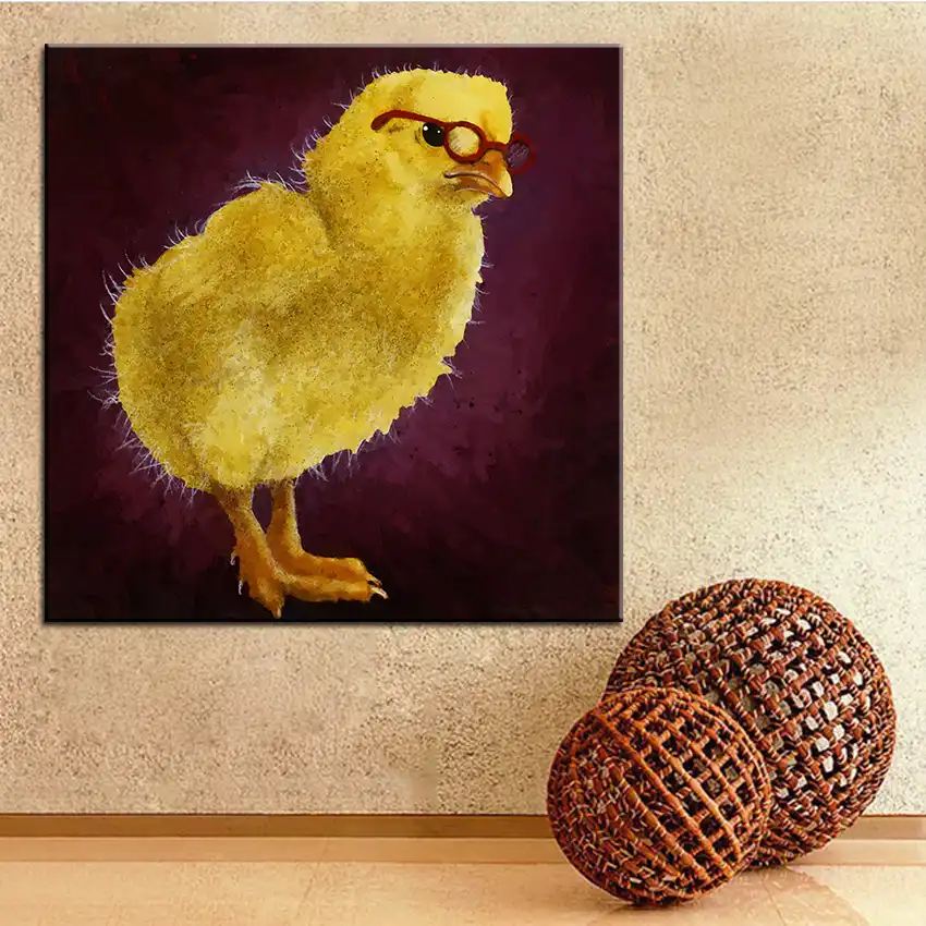 大サイズの印刷油絵ひよこと脳壁画スチームパンク壁絵絵画ませフレーム Art Pictures Picture For Living Roomoil Painting Aliexpress