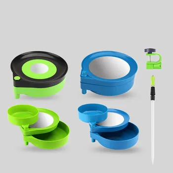 

1set Portable Fishing Bait Tray Full Magnetic Pull Bait Insert Strong Buckle Three-in-one Bracket Outdoor Magnetic Lure Box