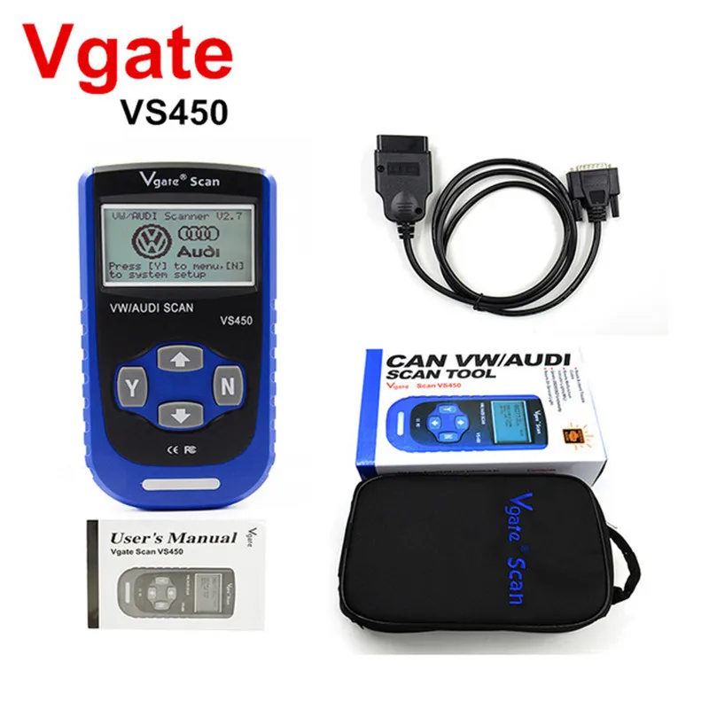 Original Vgate VS450 CAN OBDII Scan Tool For Audi VAG Com for VW Car OBD2 Scanner Automotive