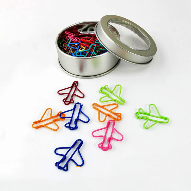80 Stuks Vliegtuigvormige Paperclips Rosé Goud - Roestvrij Staal 80 Stuks Vliegtuigvormige Paperclips Rosé Goud - Roestvrij Staal