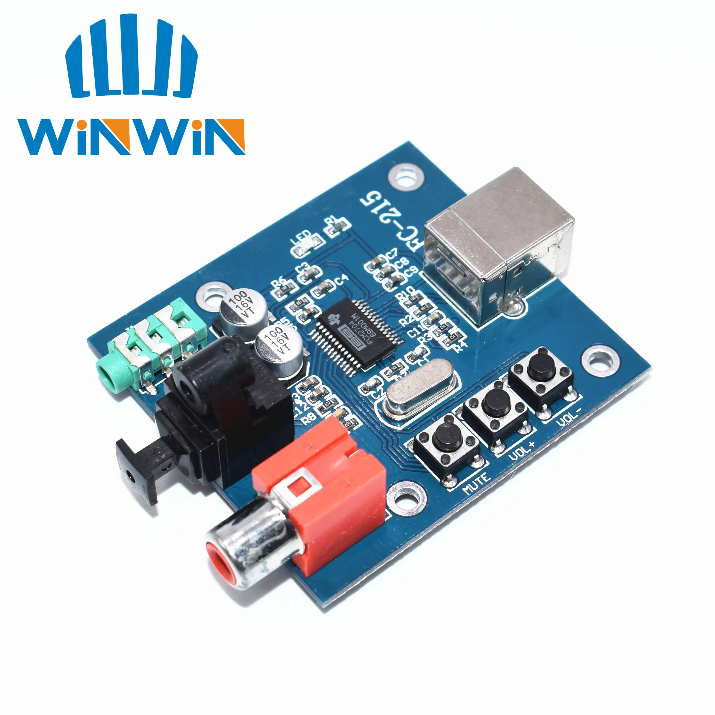 

5Pcs PCM2704 USB DAC to S/PDIF Sound Card Decoder Board Module Analog Output