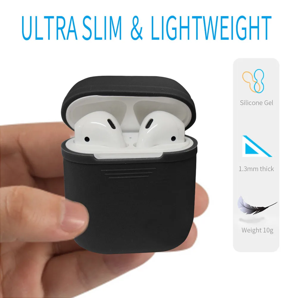 Силиконовый противоударный защитный чехол для наушников Apple AirPods SGA998 |