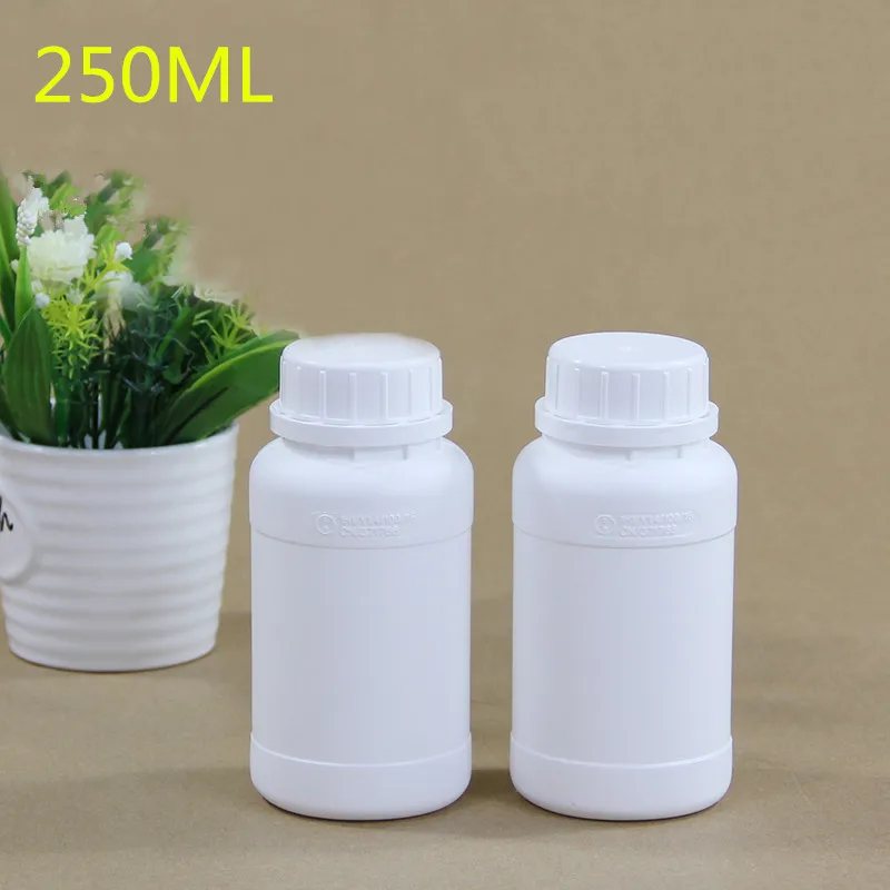 

80PCS/set 250ML Food Grade Fluorinated Plastic HDPE round Bottle for Laundry Detergent Liquid/Insecticide/fertilizer