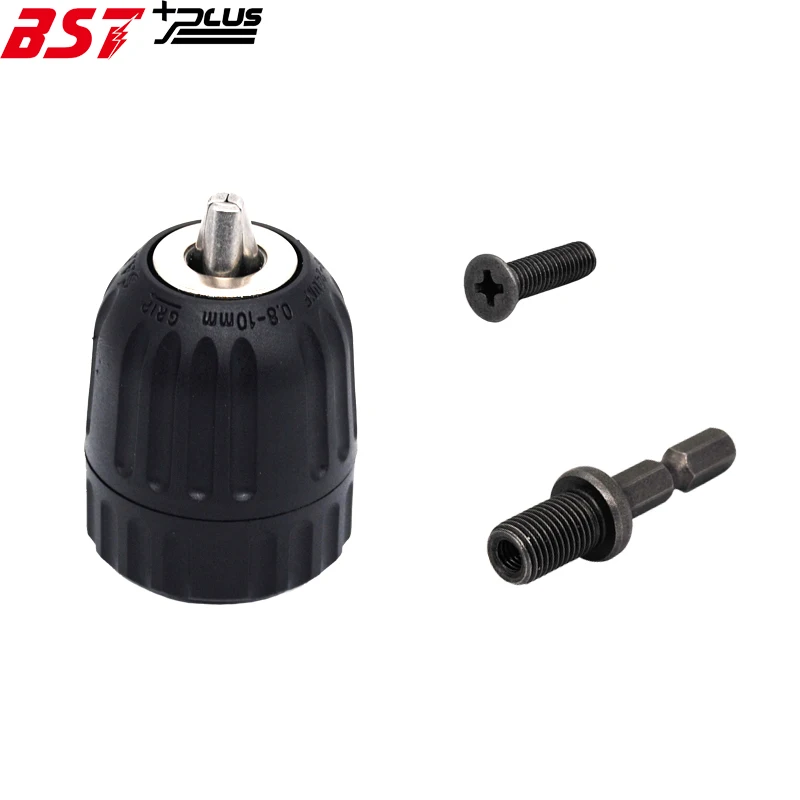 10mm Keyless Drill Chuck 3/8" 24UNF with Adaptor for Drills and