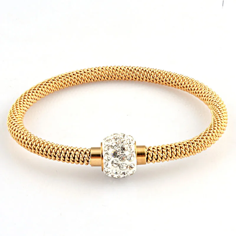 WeBuyNow Fashion Charm Chic Valentine Gift Jewelry Stainless Steel Gold Women Distort Bracelets Bangles