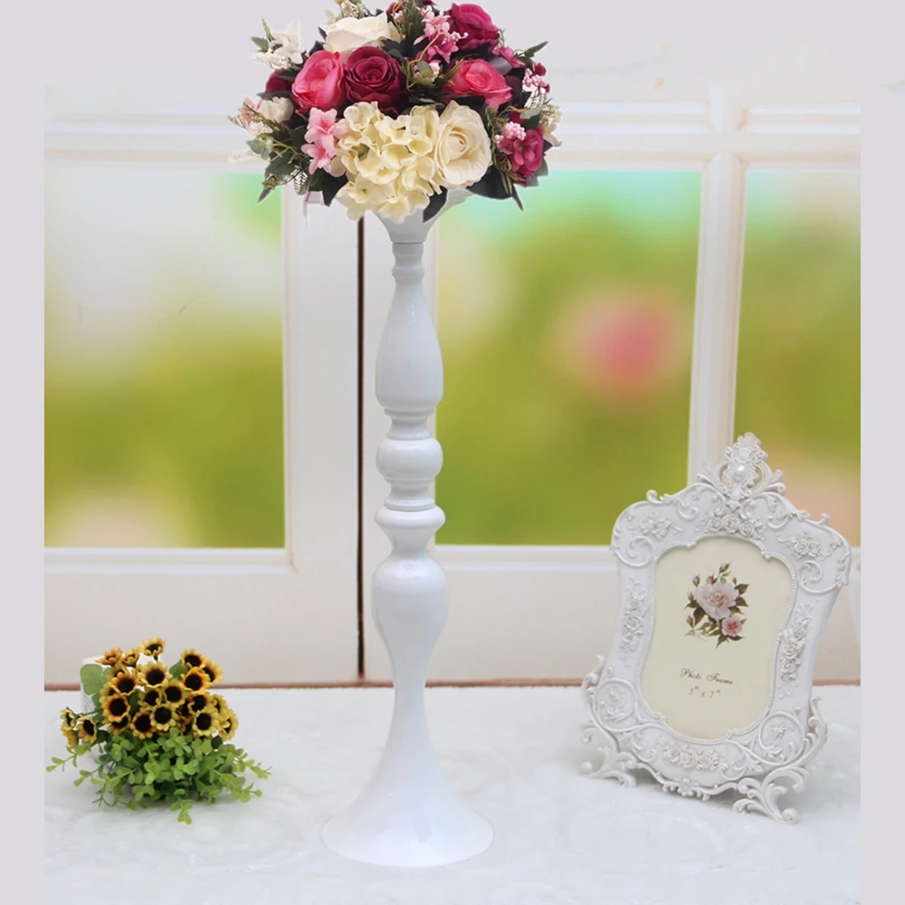 50cm 20 White Metal Candle Holders Stick Wedding Centerpiece 50cm 20 White Metal Candle Holders Stick Wedding Centerpiece Event Road Lead Flower Stands Rack Home Vase 10 Pcs Lot In From