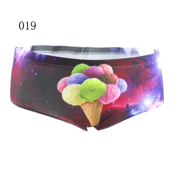 

Women Hot Shorts Summer Slim Beach Casual 3D printing Egde Shorts