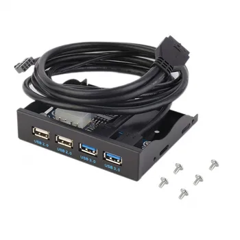 2 USB 2,0 и 2 USB 3,0 Передняя панель 4 порта концентратор USB 3,0 20 Pin сплиттер внутренний кронштейн адаптер для рабочего стола 3,5 "Floppy Bay
