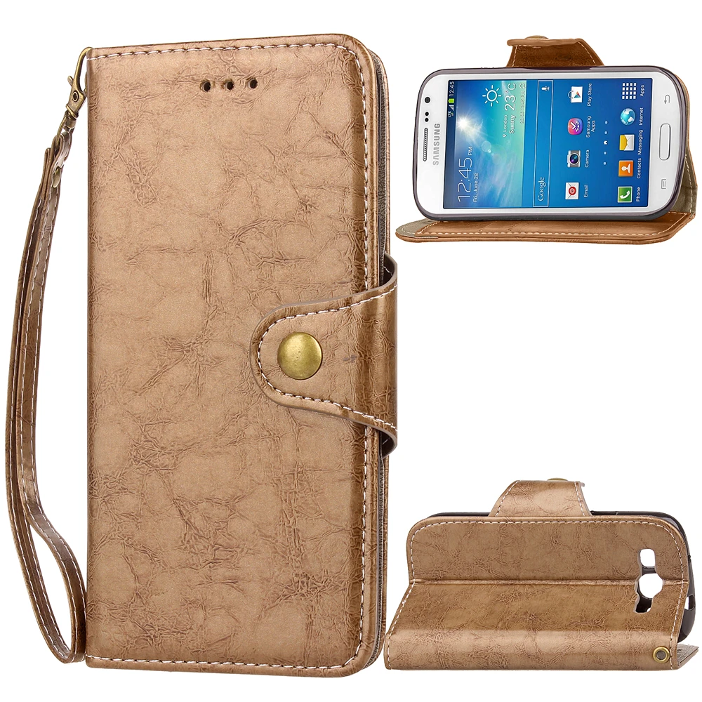 Brand New Vintage Oil Wax Pattern Flip Leather Case For Samsung Galaxy S3 SIII I9300 Card Slot Wallet Cover 1pcs/lot Retail | Мобильные