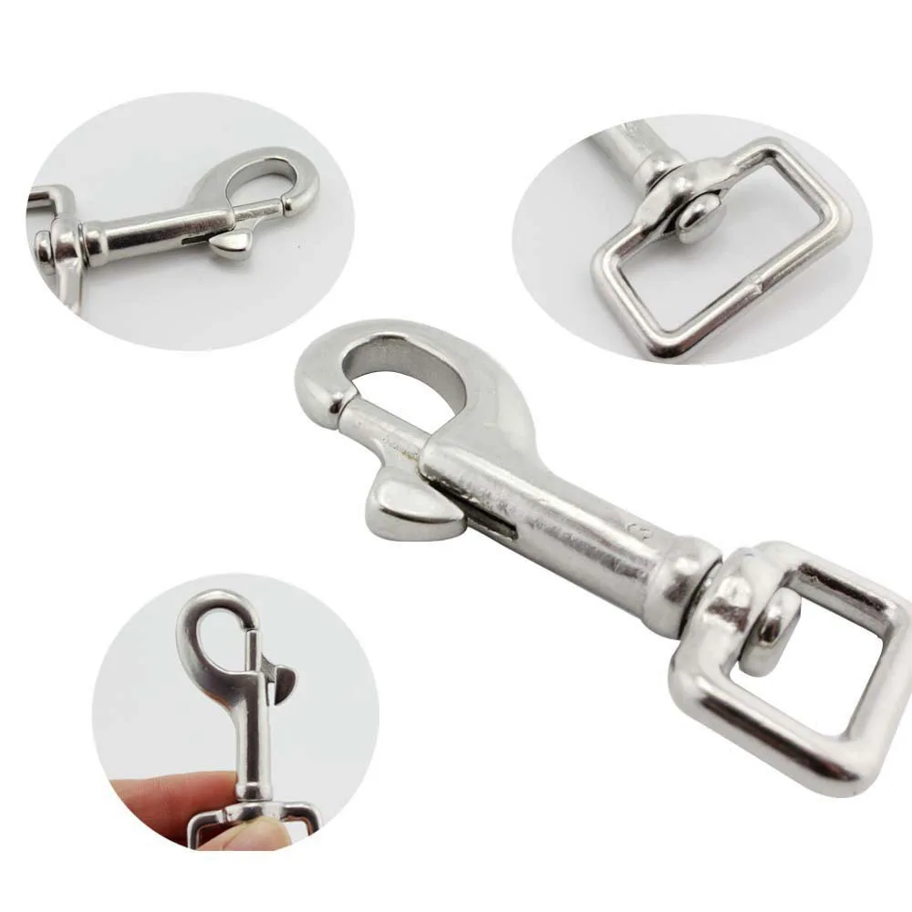 

5 Pcs Square Eye Swivel Snap Hook 316 Stainless Steel Dog collar Clips buckles Diving Clip Marine Boat Yacht Rigging Hardware