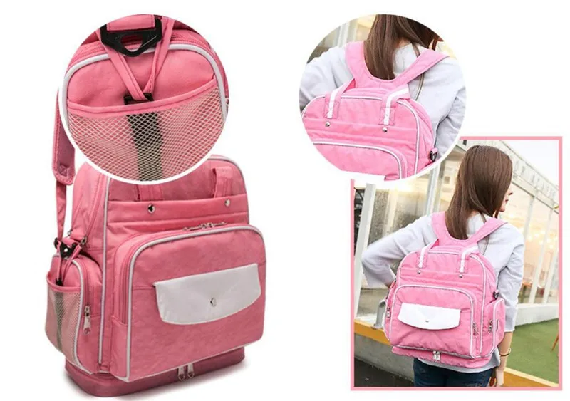 323619cm Fashion Baby Diaper Bag Backpack Tote Messenger Baby Bag Organizer Stroller Bag For Mom Dot Waterproof Maternity Bags (27)