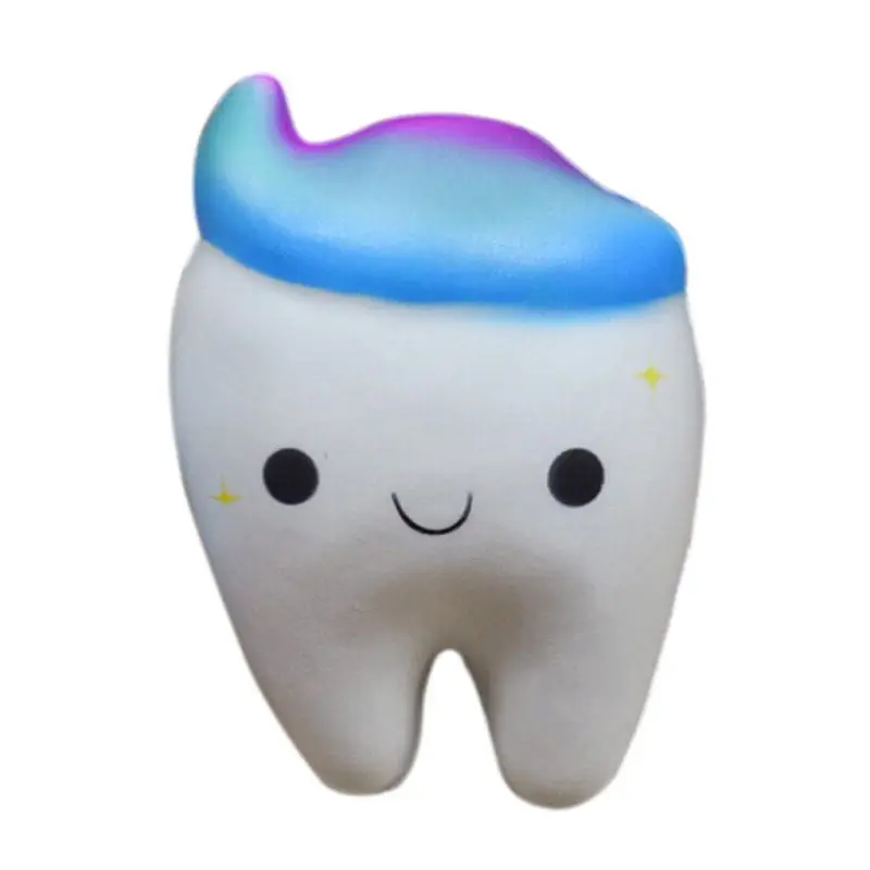 

11.5CM Jumbo Squishy Rainbow Tooth Slow Rising Cartoon Cool Tooth DIY Decor Soft Squeeze Toy Funny Toy Gift