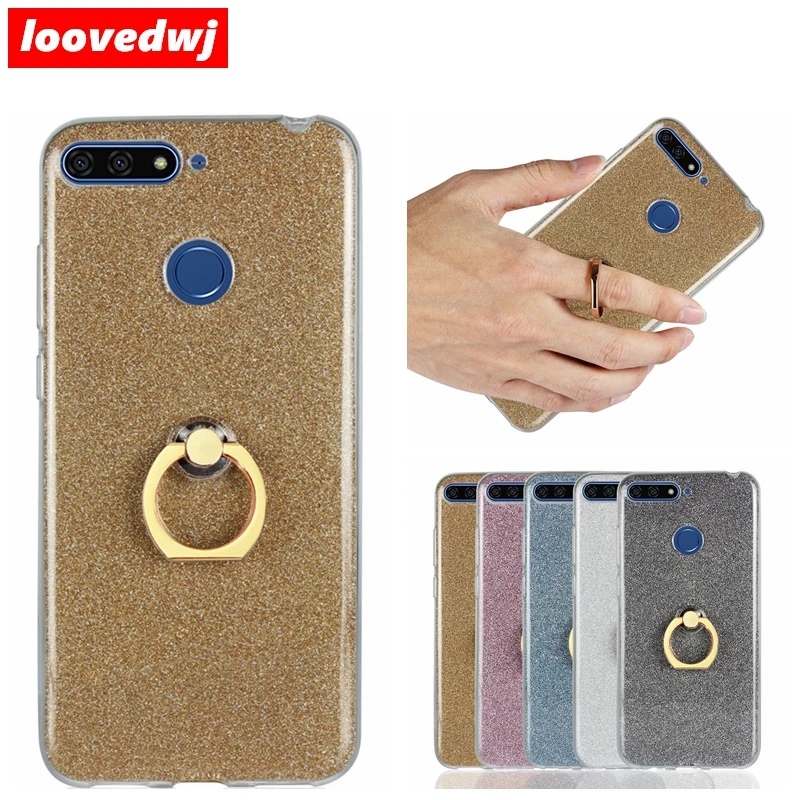 Loovedwj для HUAWEI honor 7A чехол задняя прозрачная крышка Мягкие TPU кольца Bling Чехлы 7a |