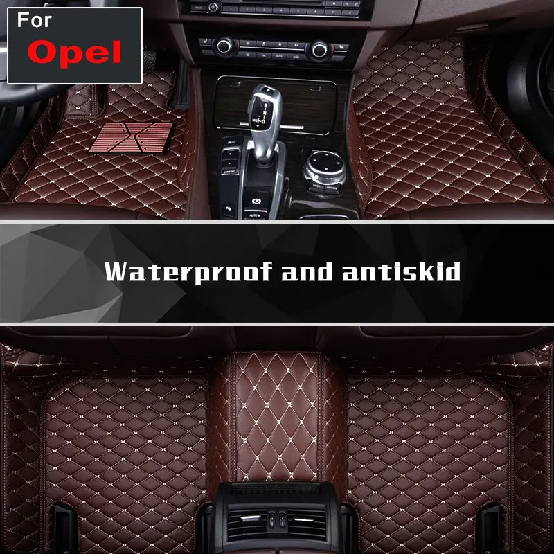 

One Set High-Quality Car Styling Waterproof Floor Mats Leather Customized Sticker For Opel Astra Antara Vectra Zafira Insignia