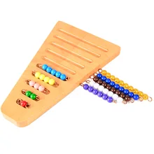 Genuine Montessori Math Manipulatives Kindergarten Color Beads And Arranging Rack Juguete Oyuncak Educativos Genuine Montessori Math Manipulatives Kindergarten Color Beads And Arranging Rack Juguete Oyuncak Educativos