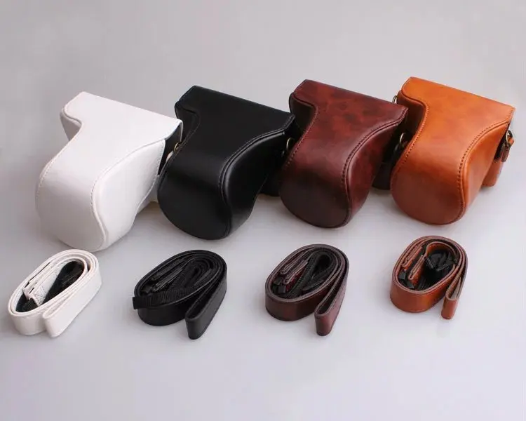 

PU Leather Camera Bag Case Cover For Canon EOS M10 M100 15-45mm Camera Skin With Shoulder Strap