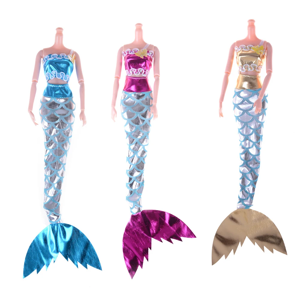 Одежда для плавания; детский подарок; Лучшая кукла для девочек; Косплей; вечерние платья принцессы; платье; юбка; платье русалки для куклы Барби