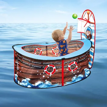 

New pirate ship children's tent game house marine ball pool indoor game tent toy house game fence for baby gifts