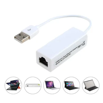 

USB 2.0 to RJ45 Ethernet Lan Adapter 10/100Mbps fast Networks Adapters for Win 7/8/10 ND998