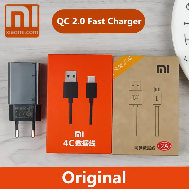 

Original Xiaomi Redmi 5 Charger Note 4x a1 5s 5x 5a Max 2 mi5 mi5s 4c EU Usb Travel Adapter QC 2.0 Quick Fast Charge phone cable